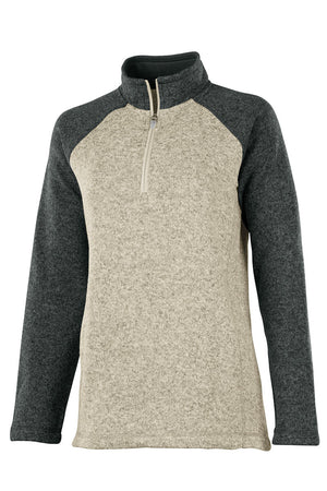 Charles River Women's Quarter Zip Colorblock Heathered Fleece (Wholesale Pricing N/A) - Wholesale Accessory Market
