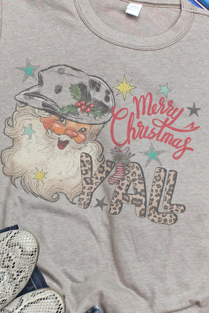 Santa Merry Christmas Y'all Unisex Keeper Vintage Jersey T-Shirt - Wholesale Accessory Market