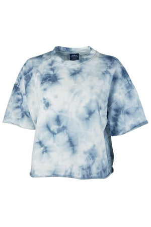 Charles River Women's Washed Blue Tie-Dye Clifton Short Sleeve Sweatshirt (Wholesale Pricing N/A) - Wholesale Accessory Market