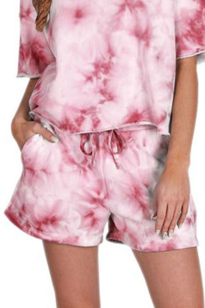 Charles River Women's Washed Red Tie-Dye Clifton Shorts (Wholesale Pricing N/A) - Wholesale Accessory Market