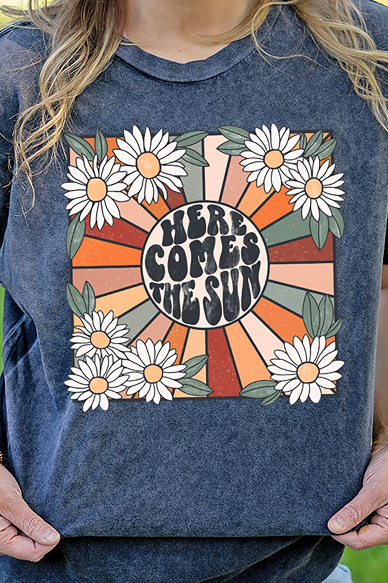 Daisy Here Comes The Sun Vintage T-Shirt - Wholesale Accessory Market