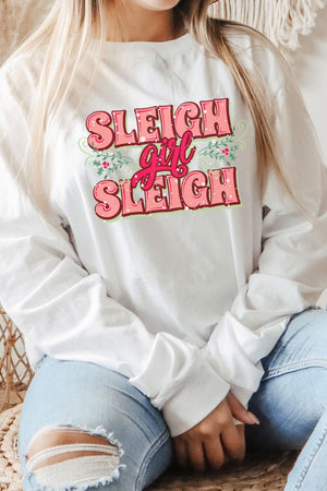 Sleigh Girl Sleigh Heavy Cotton Long Sleeve Adult T-Shirt - Wholesale Accessory Market