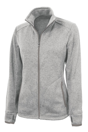 Charles River Women's Heathered Fleece Jacket, Light Gray Heather (Wholesale Pricing N/A) - Wholesale Accessory Market