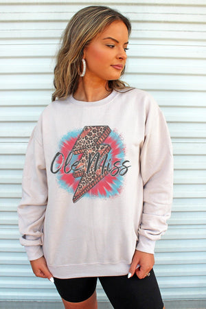Bolt Ole Miss Unisex NuBlend Crew Sweatshirt - Wholesale Accessory Market
