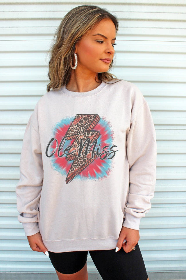 Bolt Ole Miss Unisex NuBlend Crew Sweatshirt - Wholesale Accessory Market