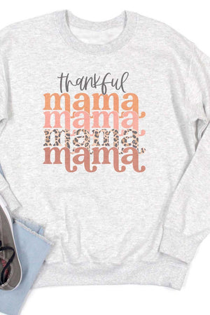 Colorful Thankful Mama Unisex NuBlend Crew Sweatshirt - Wholesale Accessory Market