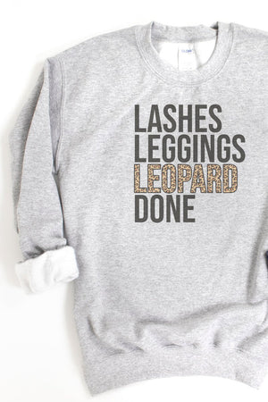 Lashes Leggings Leopard Done Unisex NuBlend Crew Sweatshirt - Wholesale Accessory Market