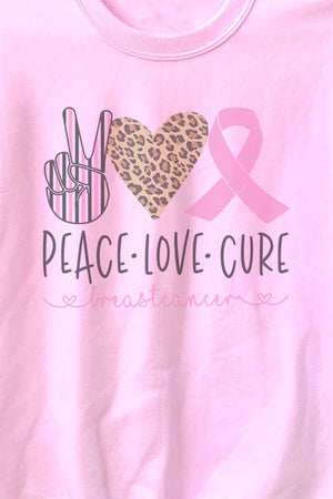 Peace Love Pink Ribbon Unisex NuBlend Crew Sweatshirt - Wholesale Accessory Market
