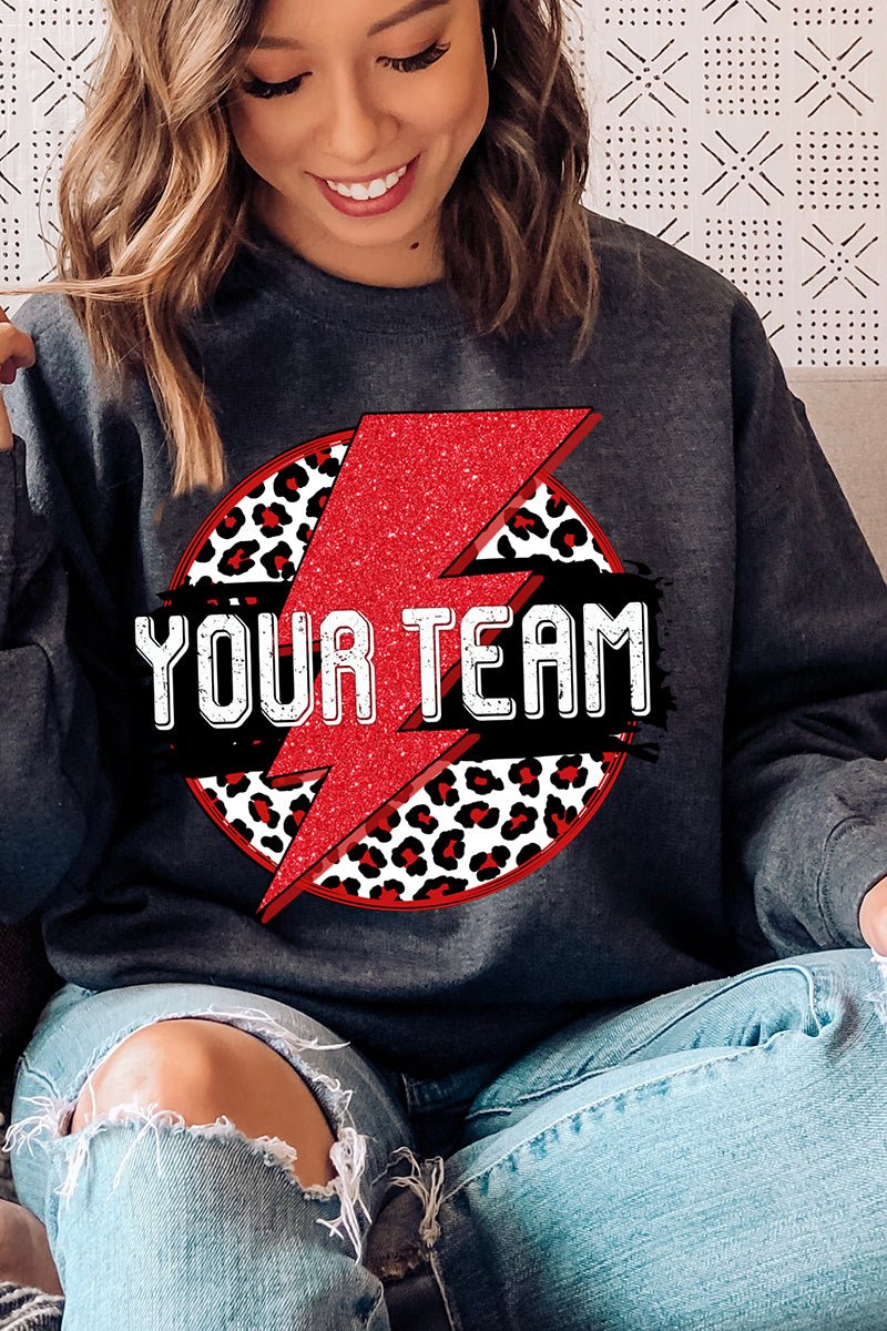 Team Strike Red and Black Unisex NuBlend Crew Sweatshirt - Wholesale Accessory Market