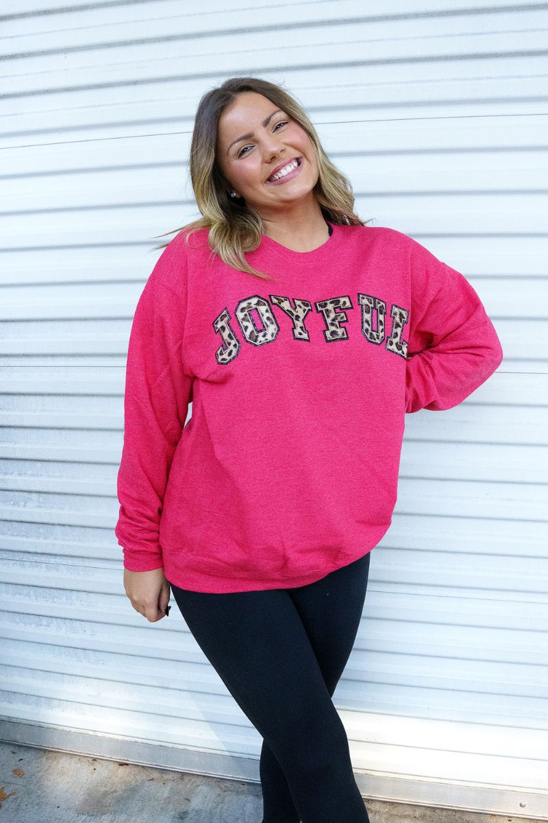 Joyful Chenille Patch Unisex NuBlend Crew Sweatshirt - Wholesale Accessory Market