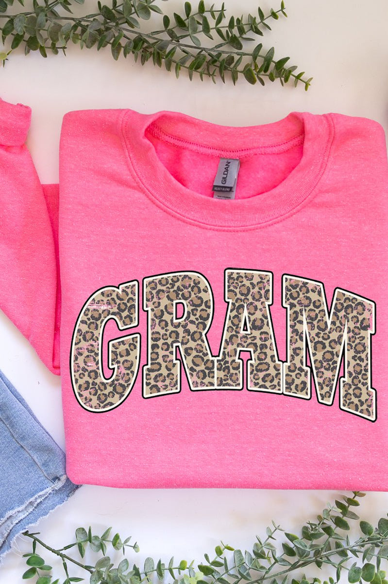 Arched Gram Leopard Unisex Nublend Crew Sweatshirt Wholesale