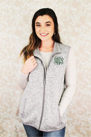 Charles River Women's Pacific Heathered Vest, Light Gray Heather *Personalize It (Wholesale Pricing N/A) - Wholesale Accessory Market