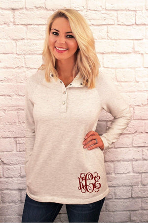 Charles River Women's Ivory Heather Falmouth Pullover *Personalize It! (Wholesale Pricing N/A) - Wholesale Accessory Market