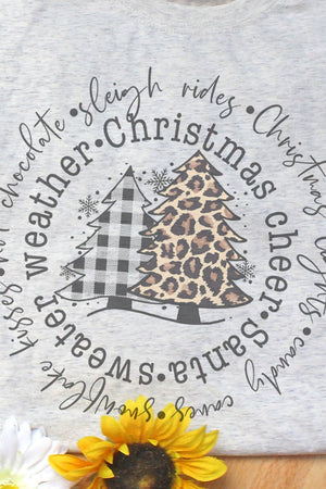Circle Trees Christmas Cheer Adult Tri-Blend T-Shirt - Wholesale Accessory Market