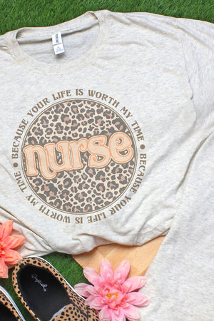 Nurse Your Life Is Worth My Time Adult Tri-Blend T-Shirt - Wholesale Accessory Market