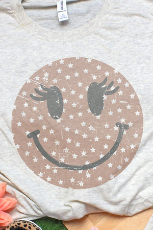 Star Of The Show Happy Face Adult Tri-Blend T-Shirt - Wholesale Accessory Market