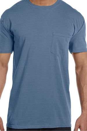 Shades of Blue Comfort Colors Adult Ring-Spun Cotton Pocket Tee *Personalize It - Wholesale Accessory Market