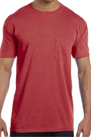 Shades of Red/Orange Comfort Colors Adult Ring-Spun Cotton Pocket Tee *Personalize It - Wholesale Accessory Market