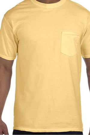 Shades of Green/Yellow Comfort Colors Adult Ring-Spun Cotton Pocket Tee *Personalize It - Wholesale Accessory Market