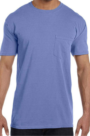 Shades of Blue Comfort Colors Adult Ring-Spun Cotton Pocket Tee *Personalize It - Wholesale Accessory Market