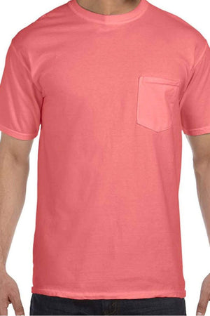 Shades of Pink/Purple Comfort Colors Adult Ring-Spun Cotton Pocket Tee *Personalize It - Wholesale Accessory Market