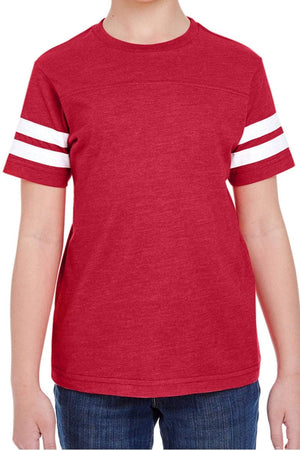 L.A.T. Youth Fine Jersey Varsity Tee, Vintage Red *Personalize It - Wholesale Accessory Market