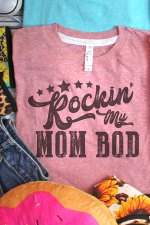 Rockin' My Mom Bod Melange Jersey Tee - Wholesale Accessory Market