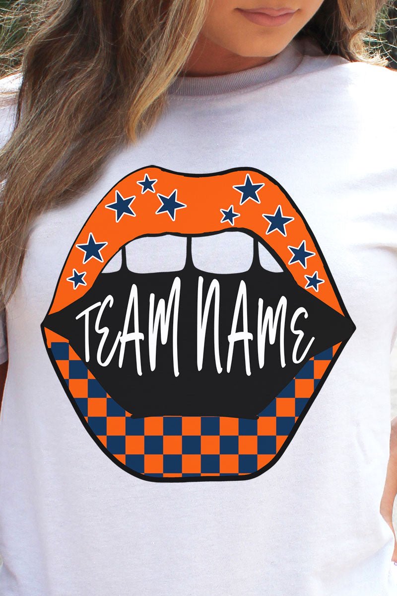 Loud Mouth Football Navy And Orange DryBlend Adult T-Shirt - Wholesale Accessory Market