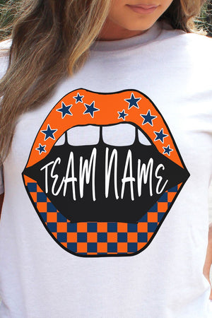 Loud Mouth Football Navy And Orange DryBlend Adult T-Shirt - Wholesale Accessory Market