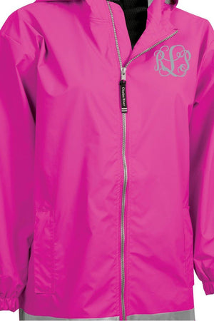 Charles River Youth New Englander Hot Pink Rain Jacket *Customizable! (Wholesale Pricing N/A) - Wholesale Accessory Market