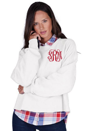Charles River White Clifton Distressed Boxy Sweatshirt (Wholesale Pricing N/A) - Wholesale Accessory Market