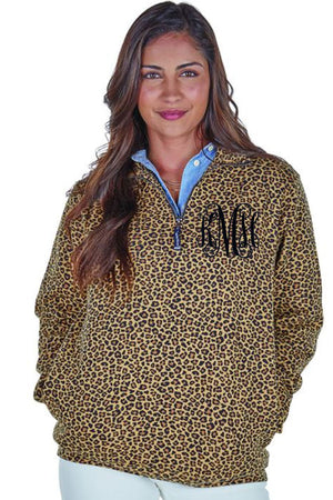 Charles River Unisex Leopard Crosswind Quarter Zip Sweatshirt (Wholesale Pricing N/A) - Wholesale Accessory Market