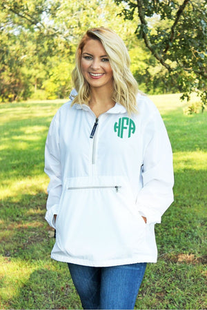 Charles River Lightweight Rain Pullover, White *Customizable! (Wholesale Pricing N/A) - Wholesale Accessory Market