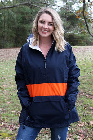Charles River Classic Striped Pullover, Navy and Orange (Wholesale Pricing N/A) - Wholesale Accessory Market