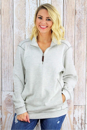 Charles River Unisex Conway Flatback Rib Pullover, Ivory Heather *Personalize It! (Wholesale Pricing N/A) - Wholesale Accessory Market