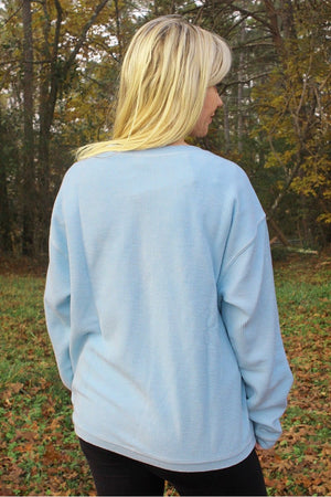 Charles River Camden Crew Neck Sweatshirt, Chambray *Personalize It! (Wholesale Pricing N/A) - Wholesale Accessory Market