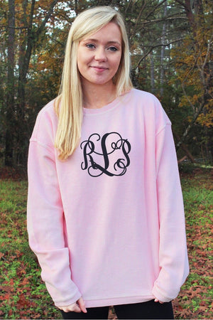 Charles River Camden Crew Neck Sweatshirt, Millennial Pink