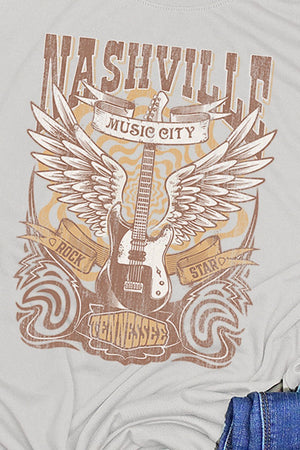 Nashville Retro Poster Adult Fusion ChromaSoft Performance T-Shirt - Wholesale Accessory Market