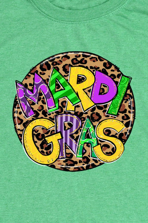 Doodle Leopard Mardi Gras Softstyle Adult T-Shirt - Wholesale Accessory Market