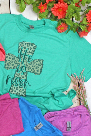 Cross Leopard He Is Risen Softstyle Adult T-Shirt - Wholesale Accessory Market