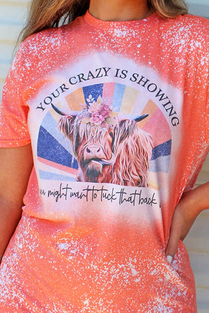 Bleached Floral Crazy Cow Softstyle Adult T-Shirt - Wholesale Accessory Market