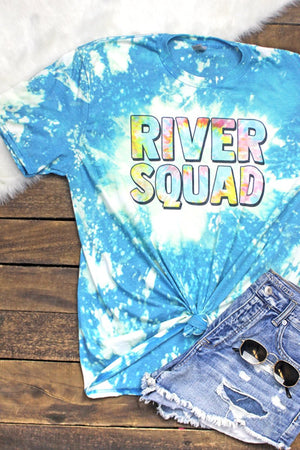 Bleached River Squad Tie Dye Softstyle Adult T-Shirt - Wholesale Accessory Market