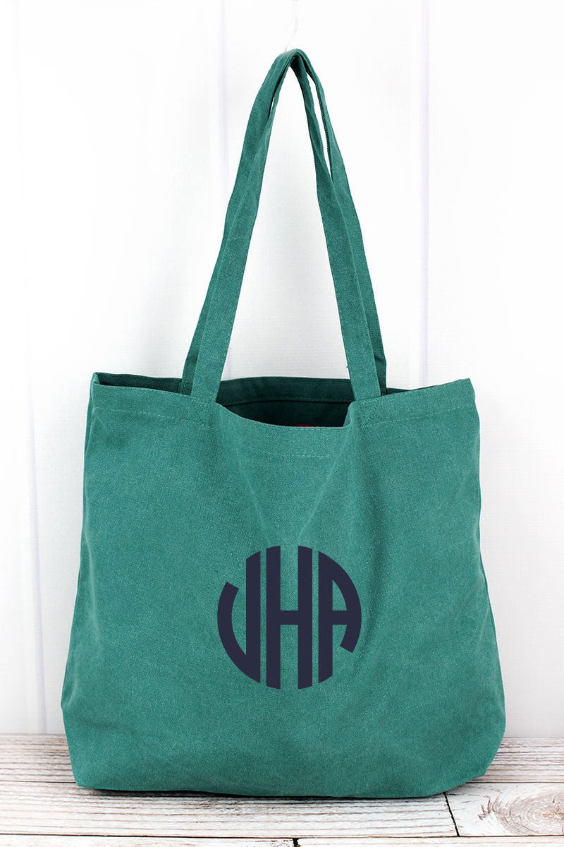 Large Canvas Tote Bag With Monogram 