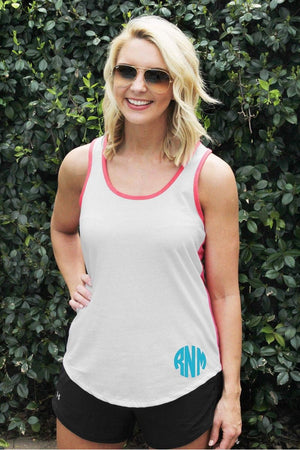 Next Level Ladies' Colorblock Racerback Tank, Black/Heather Gray *Personalize It! - Wholesale Accessory Market