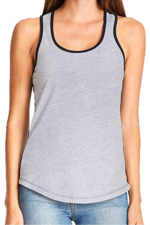 Next Level Ladies' Colorblock Racerback Tank, Heather Gray/Black *Personalize It! - Wholesale Accessory Market