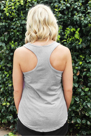 Next Level Ladies' Colorblock Racerback Tank, Lilac/Heather Gray *Personalize It! - Wholesale Accessory Market