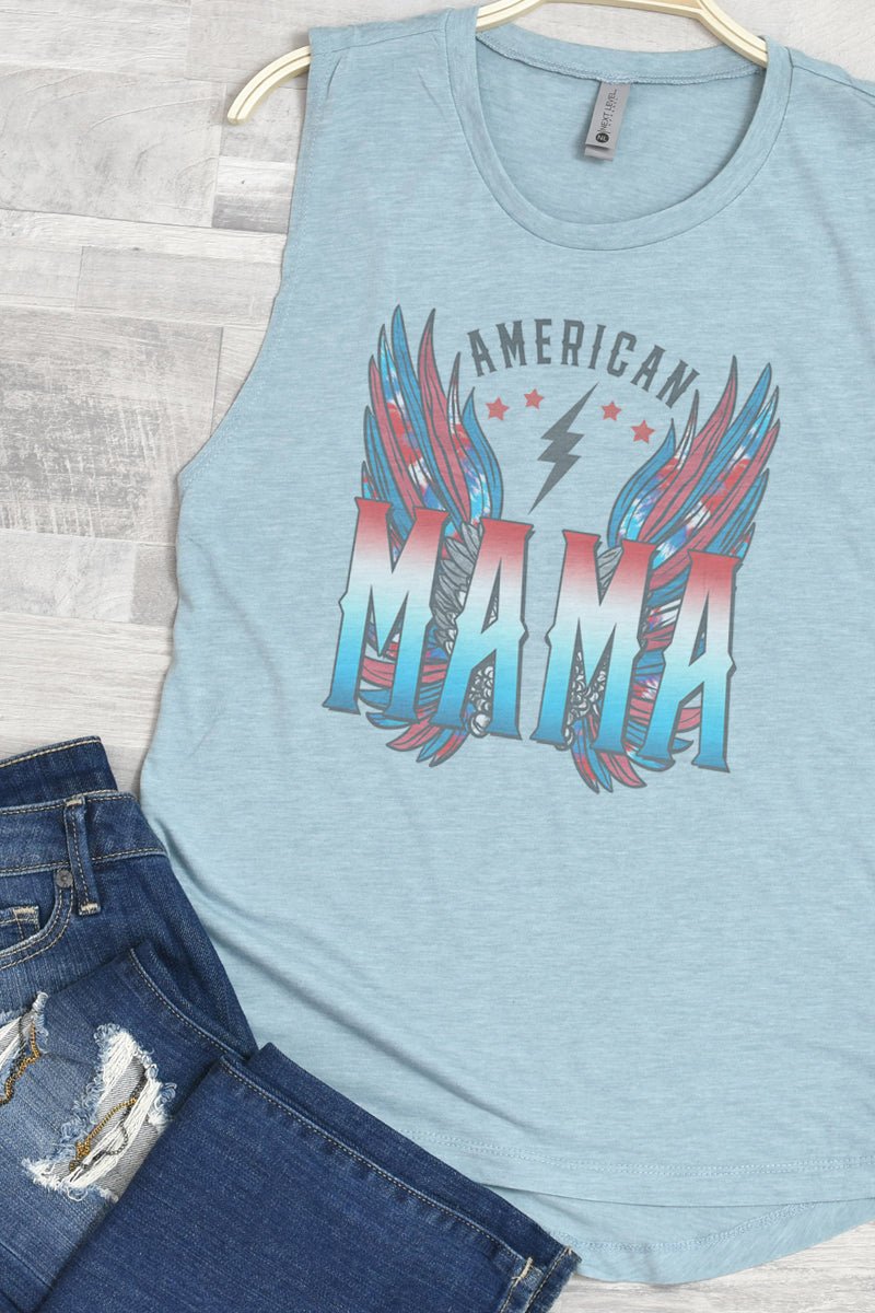 Vintage American Mama Women's Festival Muscle Tank - Wholesale Accessory Market