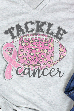 Tackle Cancer Tri-Blend V Neck Tee - Wholesale Accessory Market