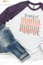 Colorful Thankful Mama Tri-Blend Unisex 3/4 Raglan - Wholesale Accessory Market