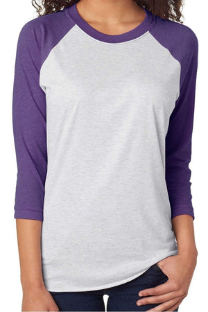 Groovy Game Day Purple and Gold Tri-Blend Unisex 3/4 Raglan - Wholesale Accessory Market